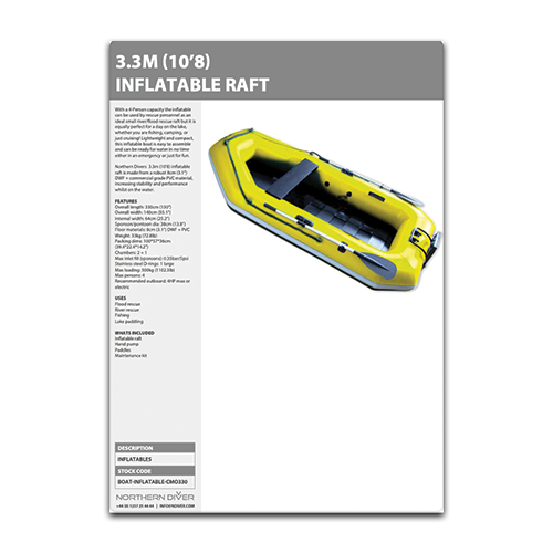 3.3m Raft Data Sheet