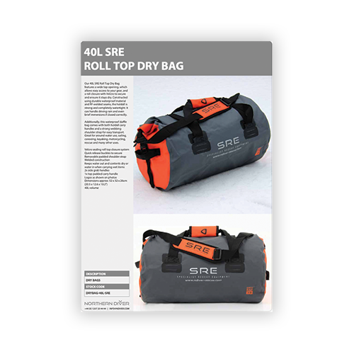 40L Roll Top Drybag Data Sheet