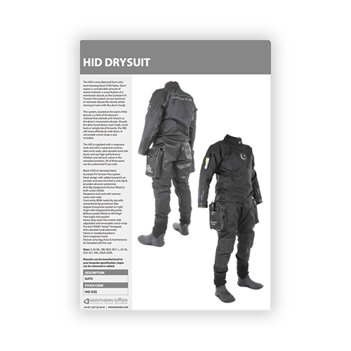 HID Drysuit Data Sheet