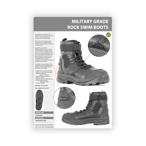 Rock Swim Boots Data Sheet