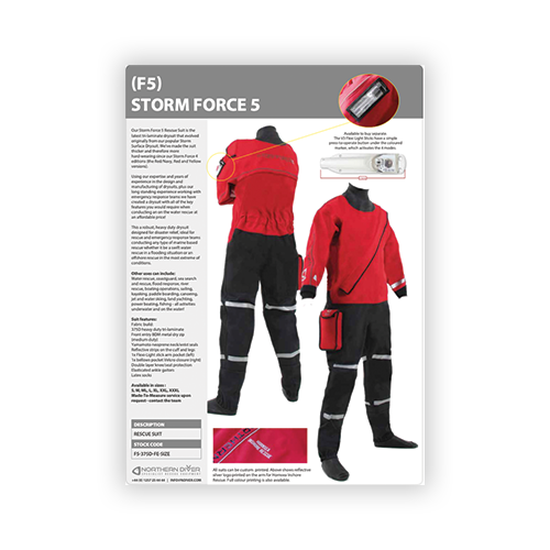 SF5 Drysuit Data Sheet