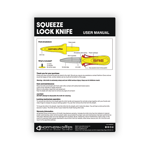 Squeeze Lock Knife Manual