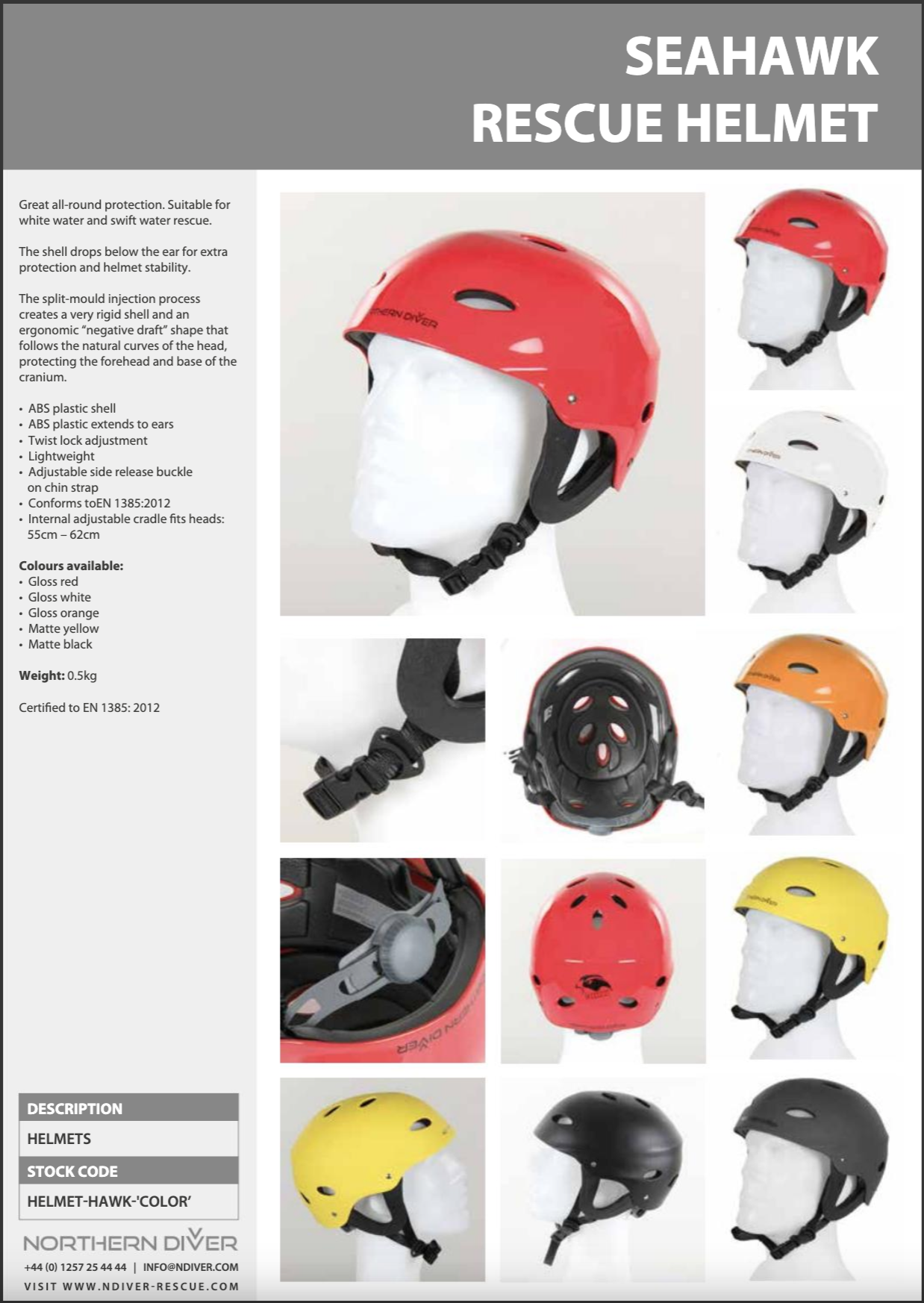 Seahawk Helmet Datasheet