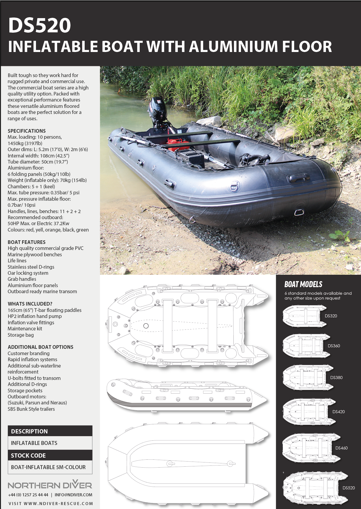 DS520 Boat Data Sheet (Ally Floor)