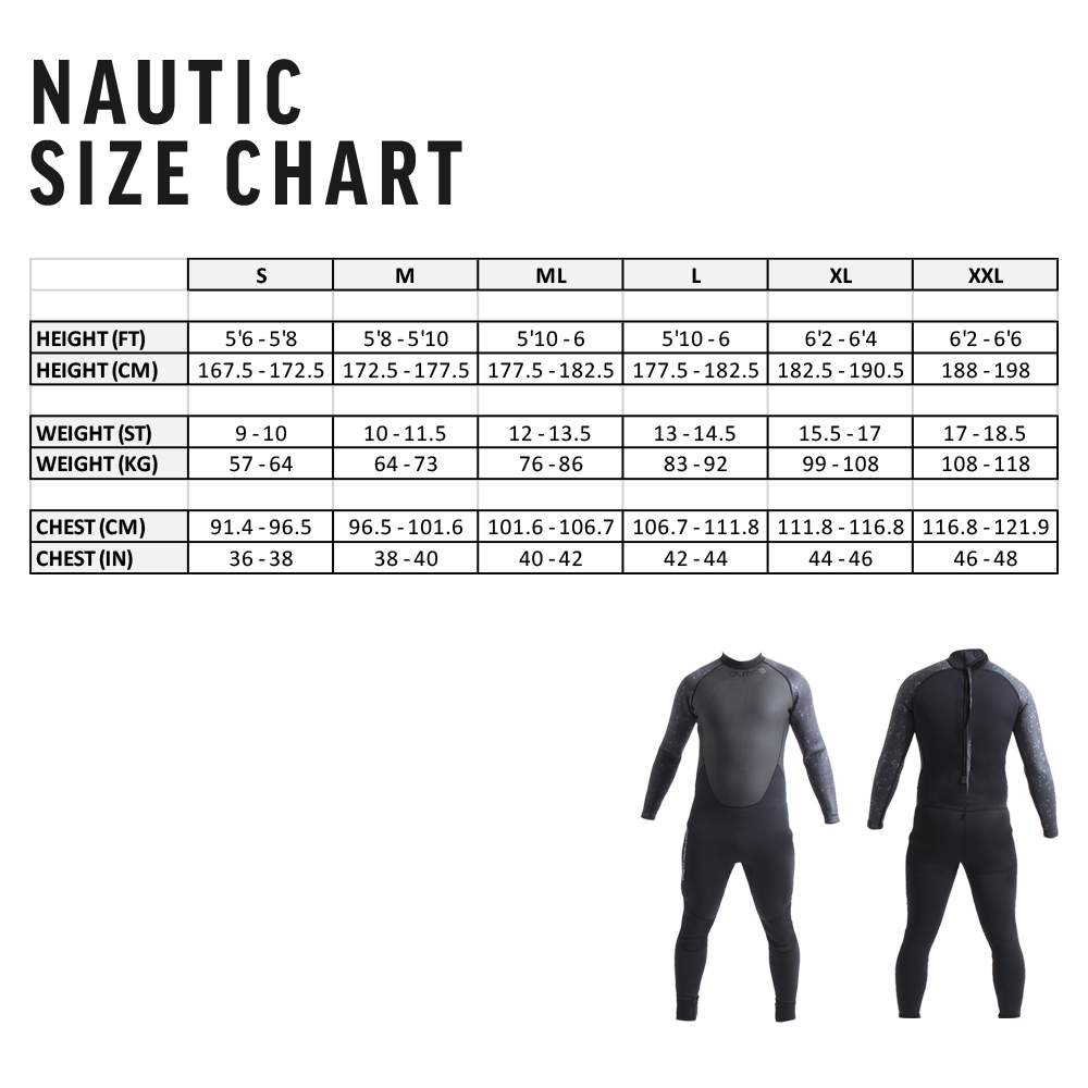 Nautic Size Chart