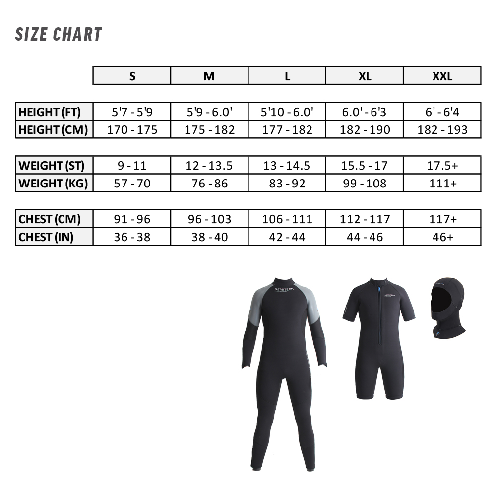 Semi Tech Size Chart